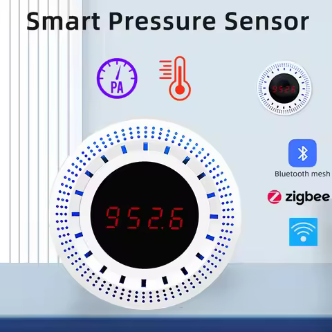 Tuya Smart Atmospheric Pressure Sensor with Temperature Smart Life APP Smart Pressure Gauge Atmosphe