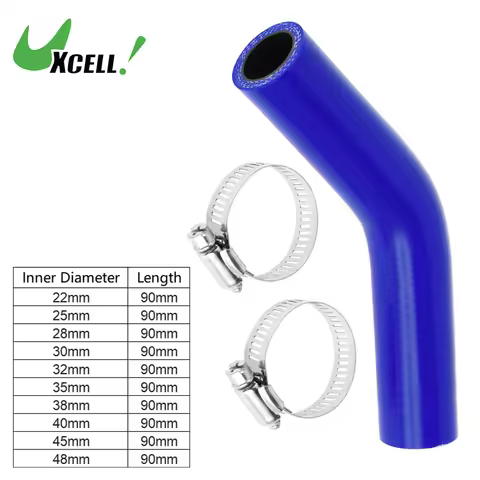 Uxcell 45Degrees Car Silicone Hose Coolant Hose Universal 30mm 32mm 35mm 38mm 40mm 45mm ID 90mm Leng