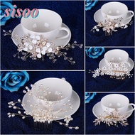 SISOO Bridesmaid Hairpins Handmade Crystal Peals Wedding Headpieces
