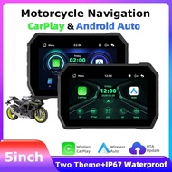 M2b 5 inch Digital Motorcycle Dashboard Motorcycle Navigation Wireless CarPlay Android Auto Wifi Blu