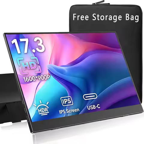 17.3 Inch Portable Monitor 1600*900 HD IPS Screen Ultra Slim Lightweight Type-C HDMI External Second