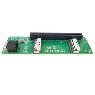 2* MCIO x8 to PCIe5.0 x16 slot Riser witch 2*3 GPU Power connector