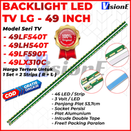 BACKLIGHT TV LED LG 49 INC 49LF540 49LH540 49LF590 49LX310 49LF540T 49LH540T 49LF590T 49LX310C LAMPU