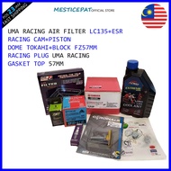 UMA RACING AIR FILTER LC135+ESR RACING CAM+PISTON DOME TOKAHI+BLOCK FZ 57MM+RACING PLUG UMA RACING+G