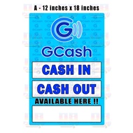 GCASH CASH IN CASH OUT and LOAD TARPAULIN ....