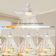 Socket Fan Light, Ceiling Fan with Light Remote, 1600 Lumens Socket Fans with Light 3 Color Dimmable