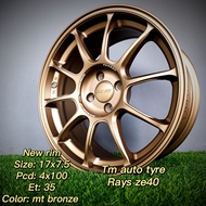 Rays ZE40 NEW RIM 17x7.5 4x100 ET35 mt bronze TM Auto Tyre Service Johor Baru