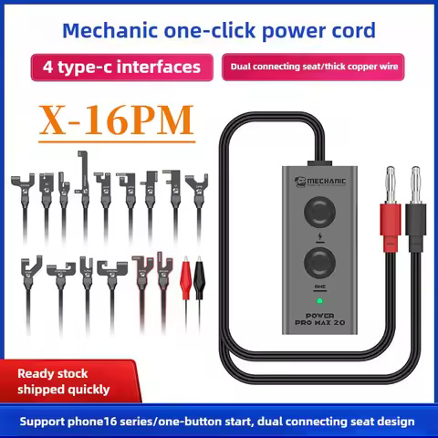 QIANLI IPower Pro Max Power Supply Cable With ON/OFF Switch For iPhone 8 8P X XS MAX 11-16 Pro Max M