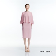 VICKTEERUT (ราคาปกติ 15800-.) Re-Edition Cape Sleeve Sheath Dress เดรสเข้ารูป แขนเคป