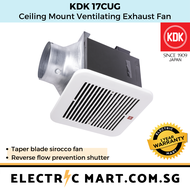 KDK 17CUG 17cm Ceiling Mount Ventilating Exhaust Fan