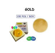 Common Seal Sticker ( Gold Colour ) 5.5cm - 100s/pack