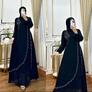 ELVIRA DRESS Cerutty Material Eid Gamis 2024 Latest Gamis Model Women's Wedding Dress