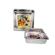 7 / 8 / 9 / 10 INCH ALUMINIUM DEEP SQUARE CAKE TIN MOULD /LOYANG KEK 4 SEGI
