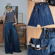 103cm wide straight-leg jeans with belt 80053
