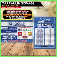 ⚧ ¤ ▻ ✢ 2pcs GCASH Business Tarpaulin | GCASH In/Out Tarpaulin Signage |  Load na Dito | Signage 1.