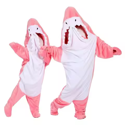 2025 Cartoon Animal Sleeping Bag Flannel Loungewear Cozy Outdoor Pyjamas