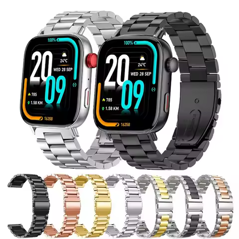 For COLMI C8 Max Strap SmartWatch Strap 22mm Stainless Steel Metal Band Bracelet For COLMI C81 C63 P