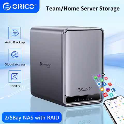 ORICO 2/5 Bay NAS Server Attached Storage Home Cloud Network System RAID 2.5/3.5"SATA Hard Disk Encl