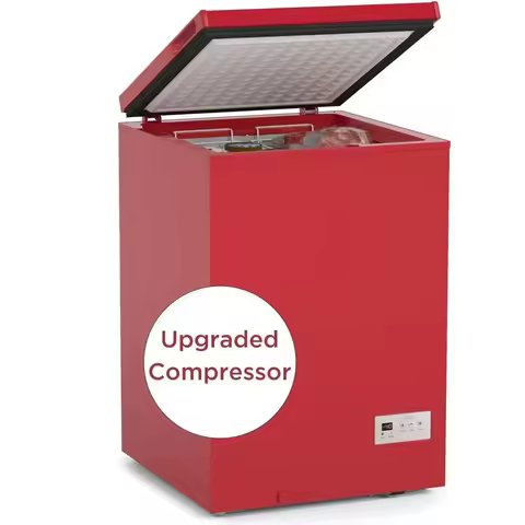3.5 Cu. Ft. Deep Freezer with 2 Removable Baskets for Ice Cream, Seafood, Meat, and Long-Term Frozen