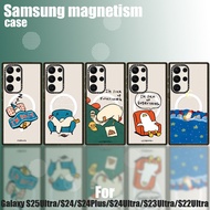 Duck Duck Daily-Acrylic Phone Case Samsung Galaxy S25Ultra Compatible S24 Plus Magnetic Phone Case S