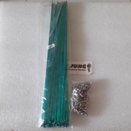 HIJAU Spoke Spokes 700c green color 283mm length 72pcs for fixie racing