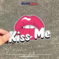 Kiss me Lip Car Sticker Sexy Dudu Lip Text Creative Decoration Door Trunk Helmet Car Decal