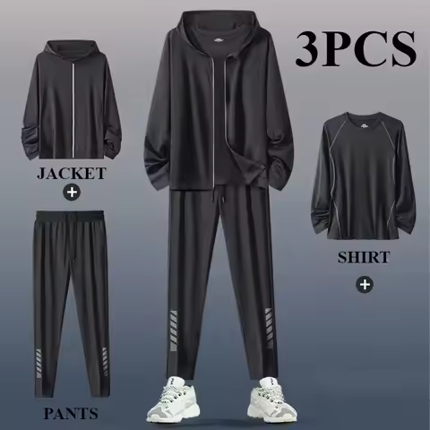 Sports Suit Men's Running Training Clothes Fitness Clothes Spring 2-3 PCS Running Quick-drying Sport