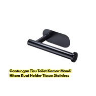 GANTUNGAN Strong Black Bathroom Toilet Tissue Hanger Stainless Steel Anti-Rust Plastic Tissue Holder