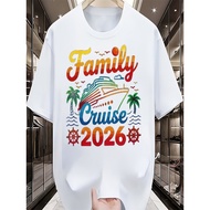 Essential Summer Travel Tee for 2026 Featuring a Vibrant Cruise Theme with Gradient Lettering, Palm 