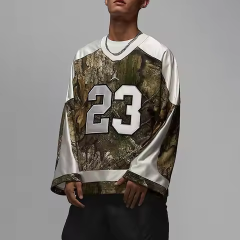 Nike Originals JORDAN Men's Round Neck Casual Ice Hockey Jersey IB3965-222