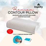 inspirity Memory Foam Contour Neck Pillow Orthopedic Pillow Cervical Neck Support