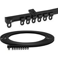 Flexible Bendable Ceiling Curtain Track (1m-6m) No Drill Ceiling Track System for Room Divider, Livi