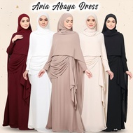 Muslim Jubah Abaya Dress Elegant Long Mermaid Dress Bat Sleeves Abaya Moden Hitam Baju Raya 2024