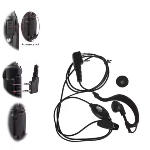 10pcs Baofeng 2 Pin Headset Earphone Wired Earpiece for UV18Pro BF-888S UV5R Plus QuanSheng UVK5 UVK