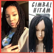 HITAM Black Long Hair Dreadlock Wig Artist Bob Marley Style Dreadlock Wigs