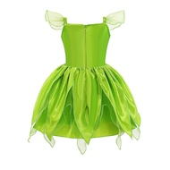 [Ready Stock] Tinkerbell Princess Dress Elf Halloween Costume Children Elf Wonderful Fairy