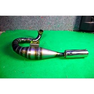 Vespa exhaust pipe no brand exhaust galvanized canister chrome competition 150-187cc