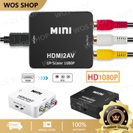 【Local Delivery】HDMI to AV Converter Scaler Adapter Android tv Smart box PS4 Laptop for 1080P NTSC/PAL HDMI2AV Video Converter