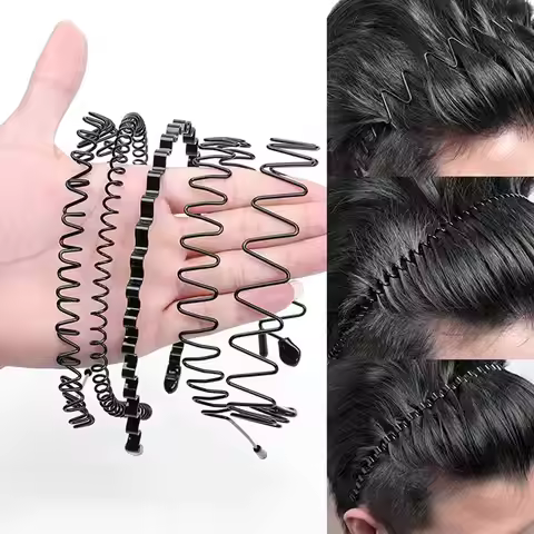 Metal Iron Headband Mens Women Unisex Black Hair U2G1 5mm Width Fashion Head Hoop Hair Sport Band Ac