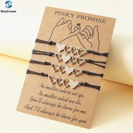 Friendship Heart Matching Bracelet - Distance Bonding Jewelry for 2 3 4 Units