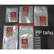 PP Tofu Plastic size 10x30, 12x35, 13x30, 13x35x15x35, 17x35 Per bundle contains 5 packs
