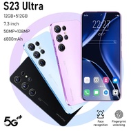 《Brand New》S23 Ultra Smartphone Cellphone Sale Original 7.5" HD Screen 16GB+512ROM 6800mA Android Phone 5G Wifi Bluetooth Mobile Phones on Sale Smart Gaming cheap phone sdhwdjw:mai