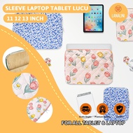 MAWAR PUTIH Puffy Bag Ipad Tab Tablet Sleeve Macbook Air Pro Laptop Cover Asus Acer Lenovo HP Huawei Samsung 11 12 13 14 15 inch Puff Pouch Flower Rose Porcelain Color Yellow White Pink Pastel Blue Blue Cute Cute Korean Model Import Original
