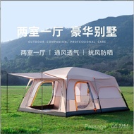 Free Labeling Manufacturer Wholesale Two Rooms One Hall Large Tent Outdoor Camping 6-8 People 8-12 P