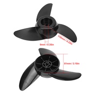 Outboard Propeller Electric Outboard Propeller Kit 3 Blades for 28lb 36lb 46lb 12V 24V Trolling Moto