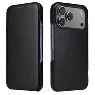 เคสหนังแท้แบบพับสำหรับ iPhone 17 Pro/17 Pro Max ดีไซน์คลาสสิกสำหรับธุรกิจ เคส iPhone 17 Air แบบบางเฉ