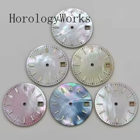 28.5mm Sterile Dial Luminous Fit NH35 NH34 Movement Fit 3/3.8/4.2 O'clock Crown Gold Pink Silver Blu