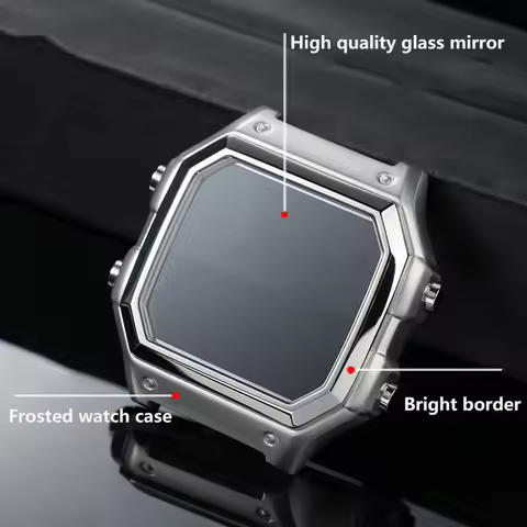 AE1200 Metal case mod kit For Casio 3299 AE-1200 AE-1300 bezel glass strap ring stainless steel Watc