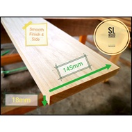 18(T)mm × 145(W)mm = 4'(L)Feet Cengal Solid Wood Timber Smooth Finish Kayu Chengal