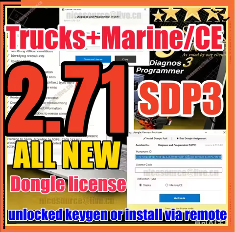 NEW SDP3 2.71 or 2.69 with keygen + XCOM2.54 + SOPS for Scania Truck Buses Engine Diagnostic Program